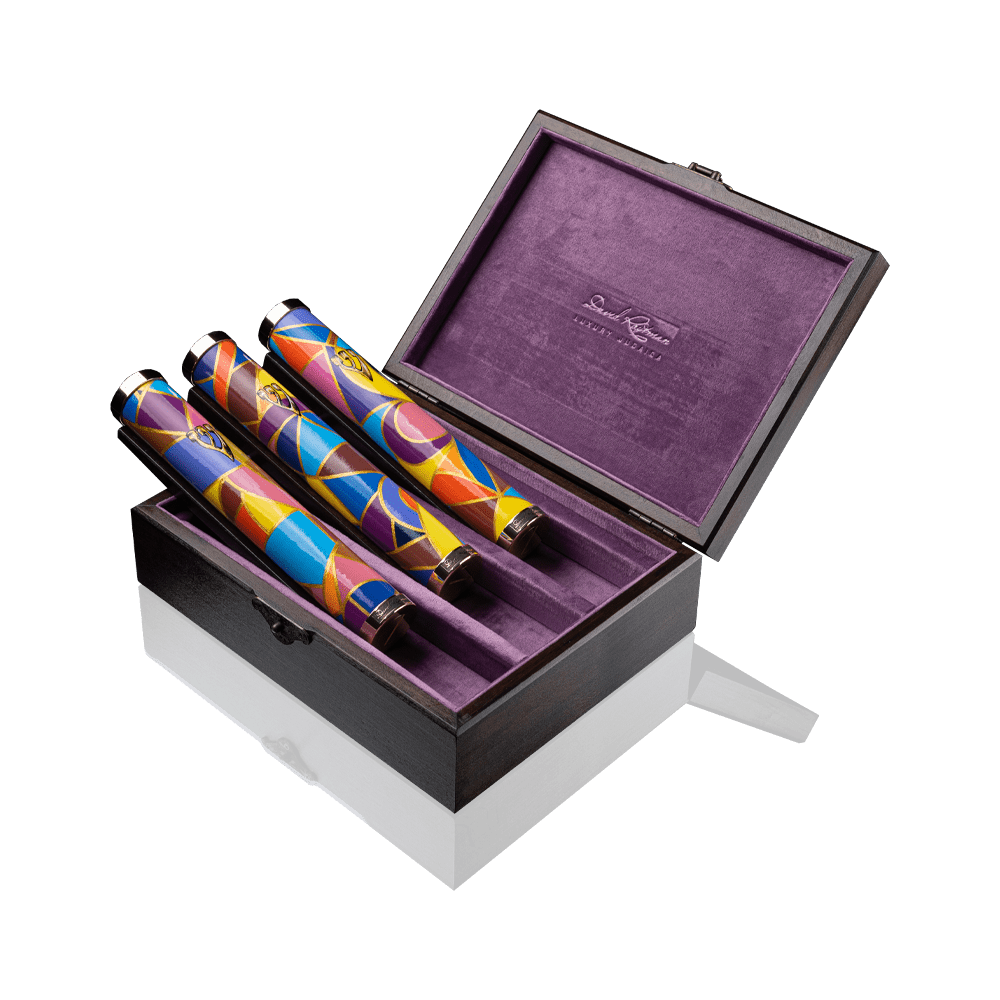 Set сase for Mezuzah ”Jerusalem” Vitrage Collection David Roytman